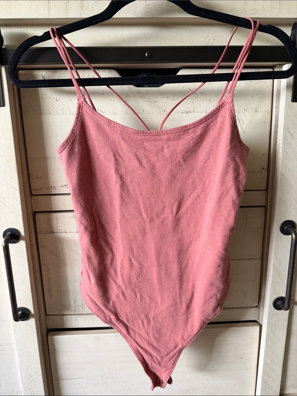 Abercrombie & Fitch Mauve Pink Strappy Bodysuit